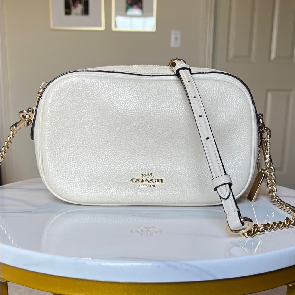Coach Ivory Crossbody Bag with Gold